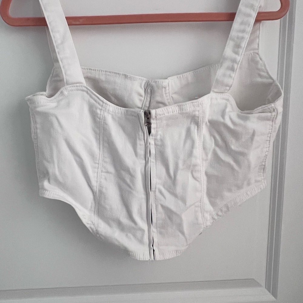 Zara Elegant White Crop Top - Picture 5 of 7